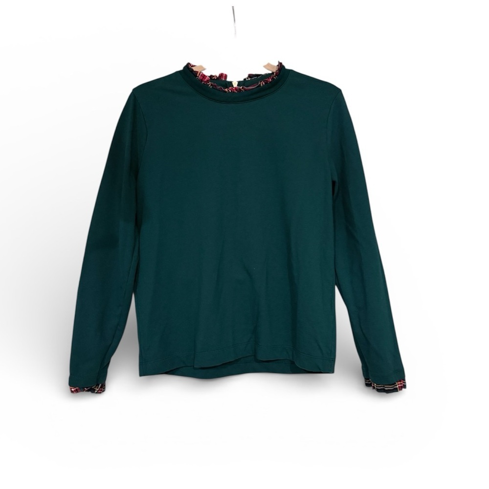 J.Crew Factory | Tartan Ruffle Collar Pullover​​